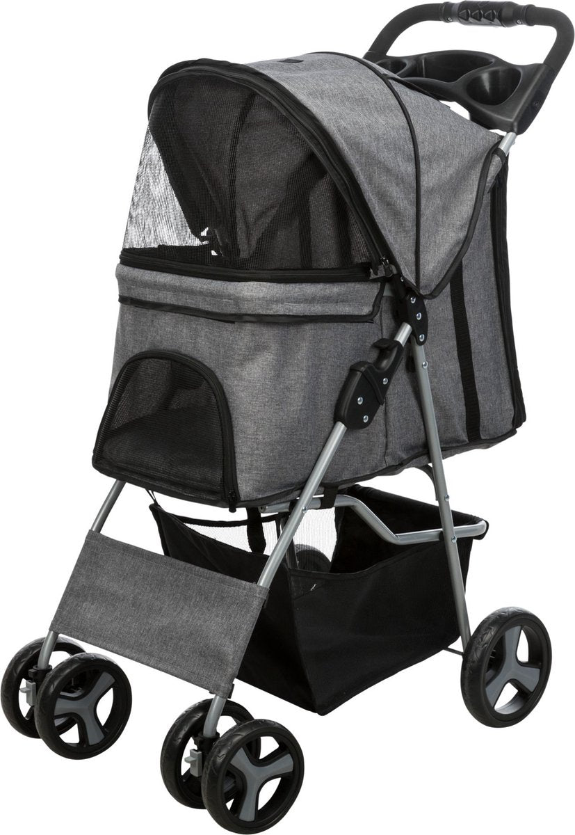 Trixie Hondenbuggy Grijs – 47x80x100 cm (tot 15 kg)