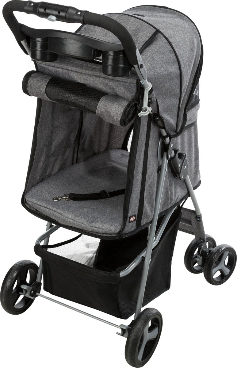 Trixie Hondenbuggy Grijs – 47x80x100 cm (tot 15 kg)