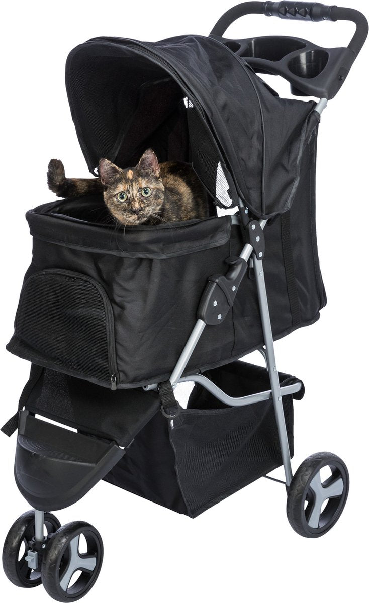 Trixie Hondenbuggy Zwart – 80x47x100 cm (tot 11 kg)